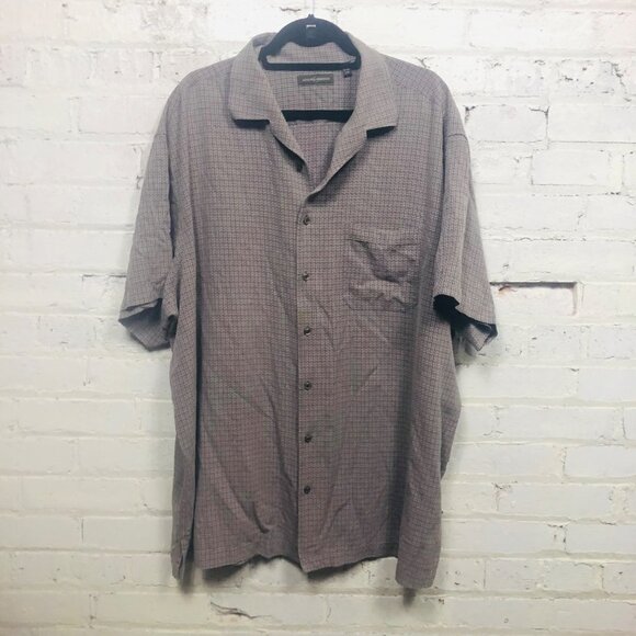 Joseph abound men’s plaid button down short sleeve 3X - Picture 1 of 12